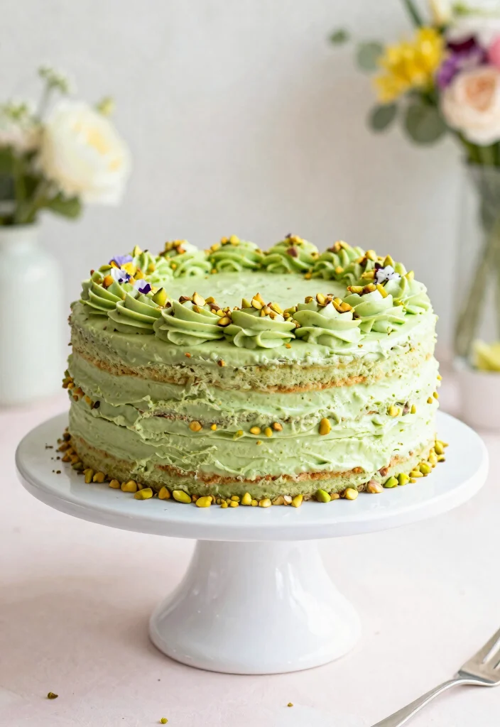12 Layered Dessert Recipes for Easy Impressive Sweet Treats - 5. Pistachio Layer Cake