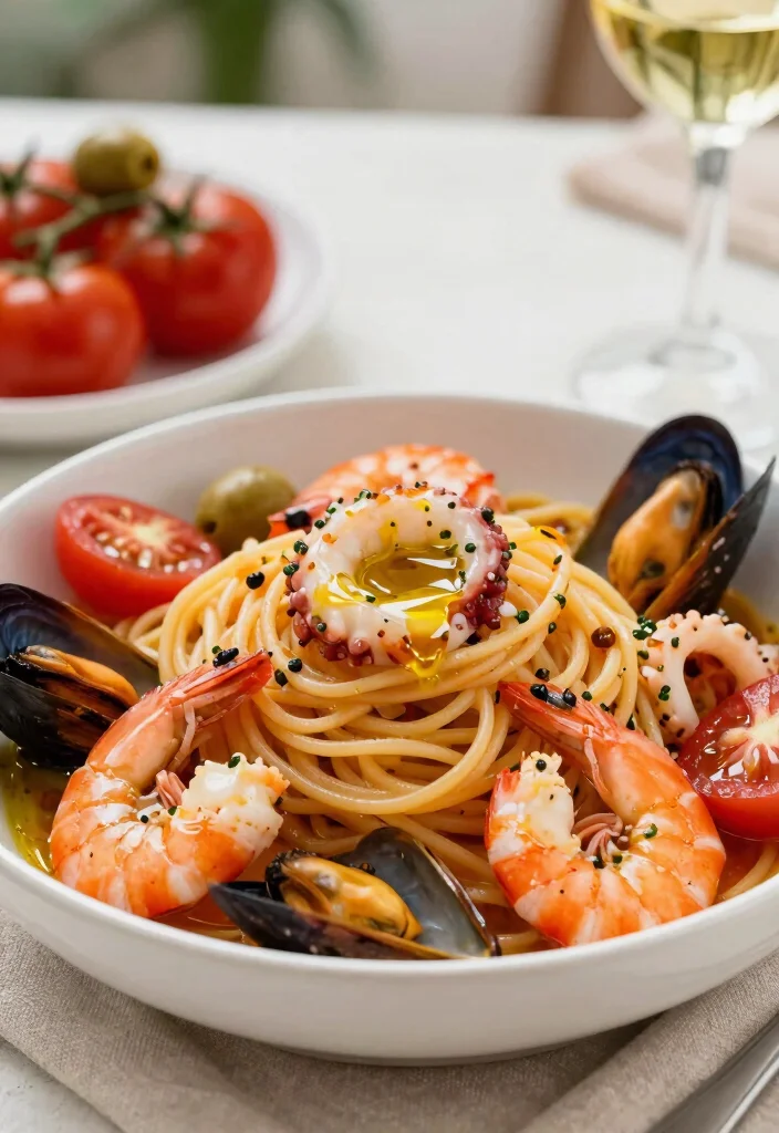 12 Seafood Dinner Recipes for Easy Flavorful Weeknight Meals - 6. Mediterranean Seafood Pasta