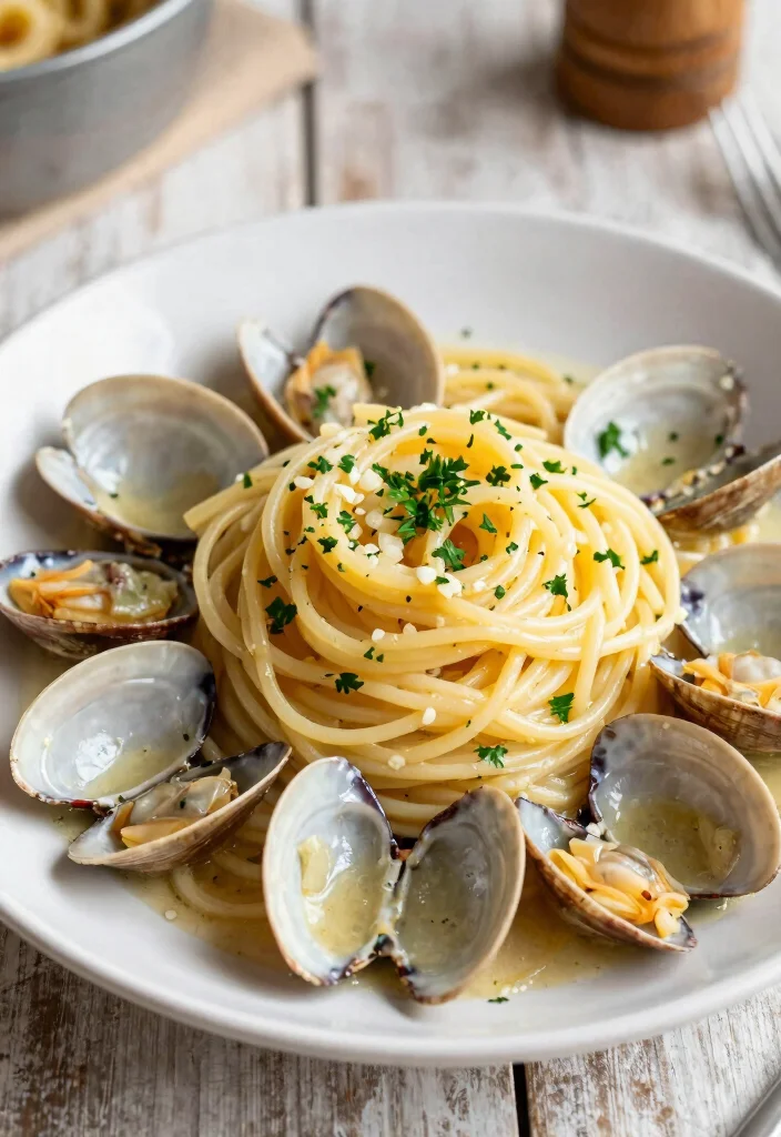 12 Seafood Dinner Recipes for Easy Flavorful Weeknight Meals - 9. Clam Pasta with Garlic and White Wine