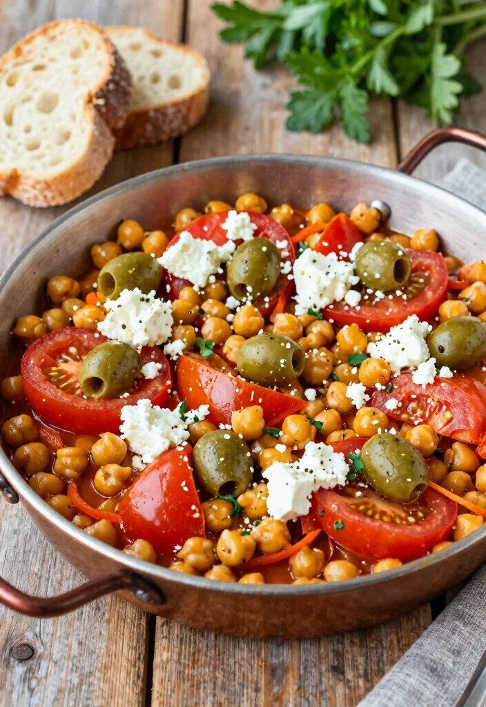 12 Skillet Dinner Recipes for Fast One-Pan Weeknight Meals - 6. Mediterranean Chickpea Skillet