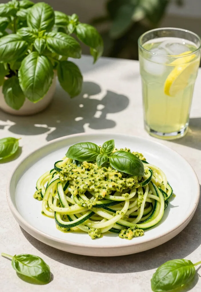 12 Summer Vegan Recipes for Fresh Light Seasonal Eating - 2. Zucchini Noodles with Avocado Pesto