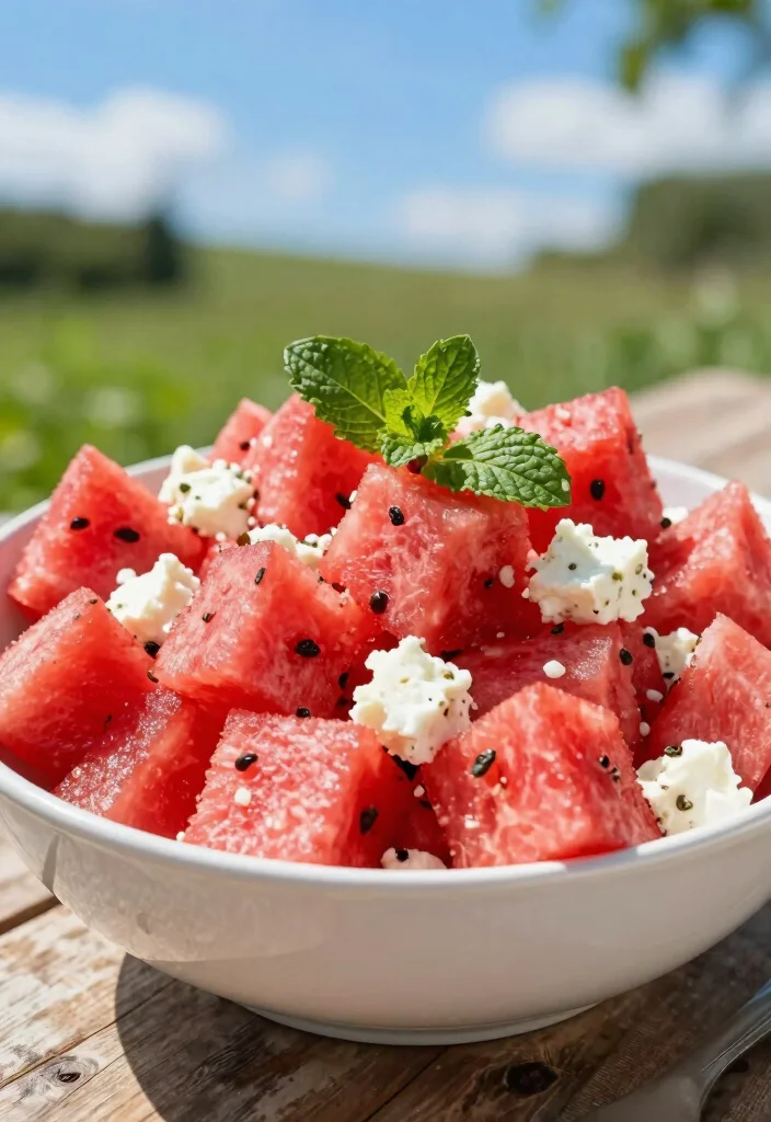 12 Summer Vegan Recipes for Fresh Light Seasonal Eating - 4. Watermelon Feta Salad