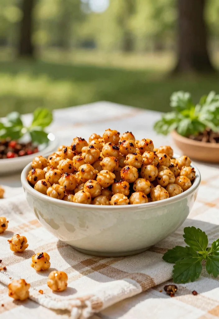 12 Summer Vegan Recipes for Fresh Light Seasonal Eating - 8. Spicy Roasted Chickpeas