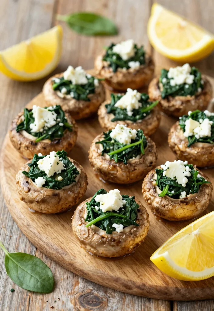 12 Unique Healthy Dinner Recipes for Fresh Creative Weeknights - 10. Spinach and Feta Stuffed Portobello Mushrooms