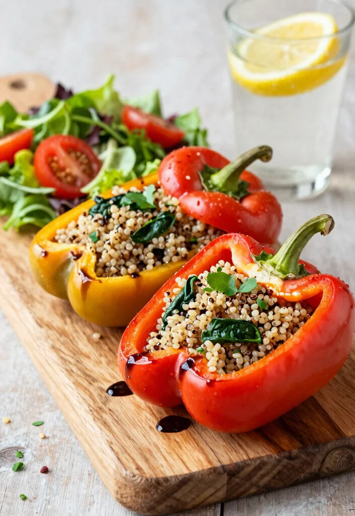 12 Unique Healthy Dinner Recipes for Fresh Creative Weeknights - 3. Italian Quinoa Stuffed Bell Peppers