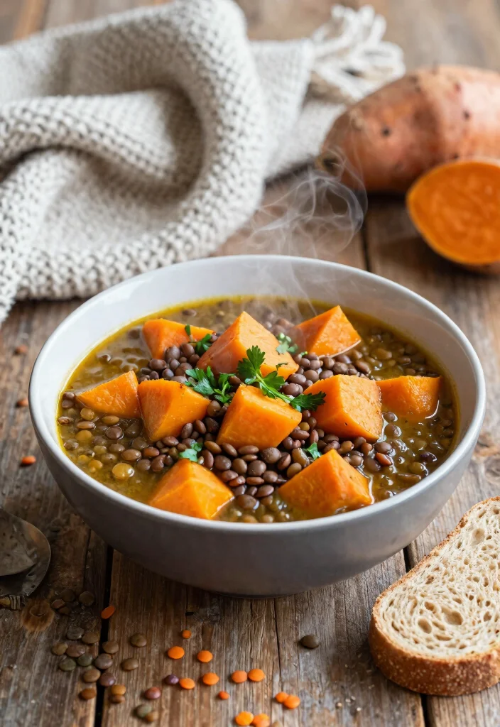 12 Unique Healthy Dinner Recipes for Fresh Creative Weeknights - 4. Spicy Lentil and Sweet Potato Stew
