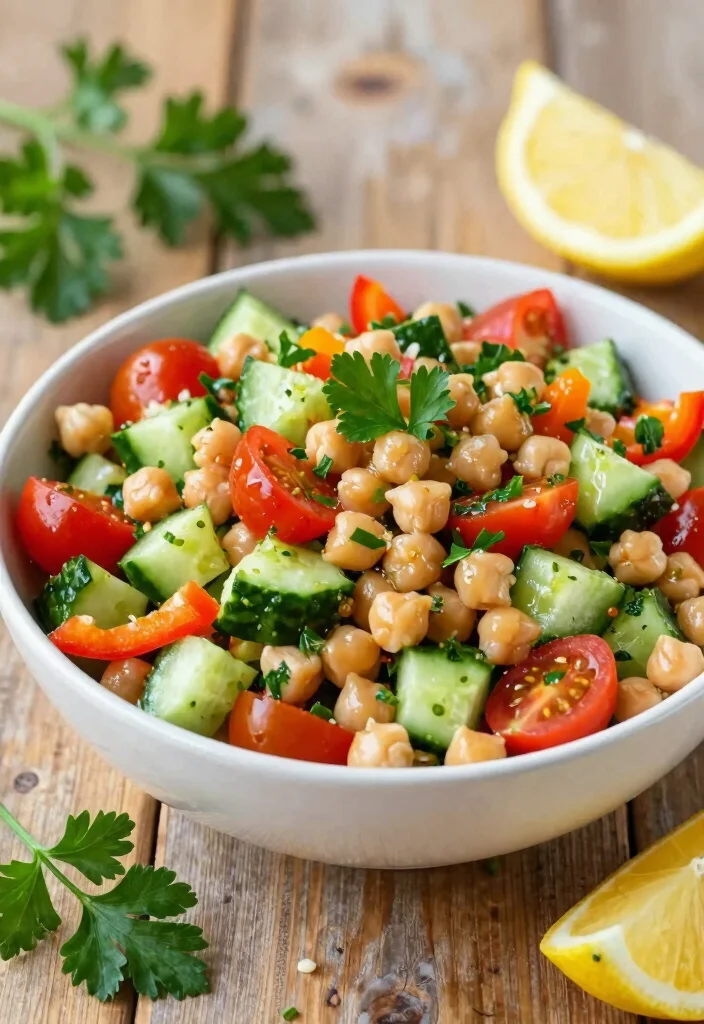 12 Unique Healthy Dinner Recipes for Fresh Creative Weeknights - 5. Mediterranean Chickpea Salad