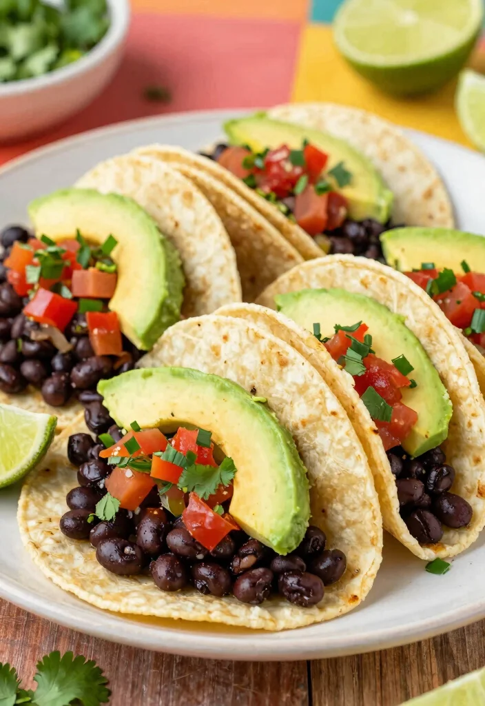 12 Unique Healthy Dinner Recipes for Fresh Creative Weeknights - 8. Sweet and Spicy Black Bean Tacos
