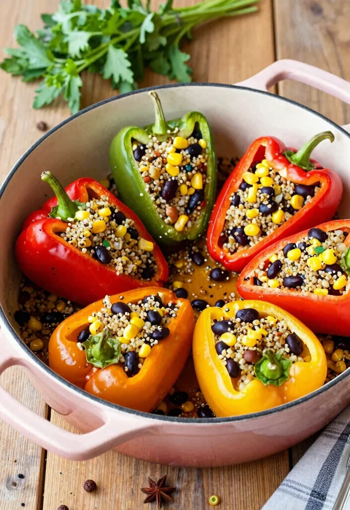 12 Vegan Dutch Oven Recipes for Cozy One-Pot Meals - 7. Savory Vegan Stuffed Peppers
