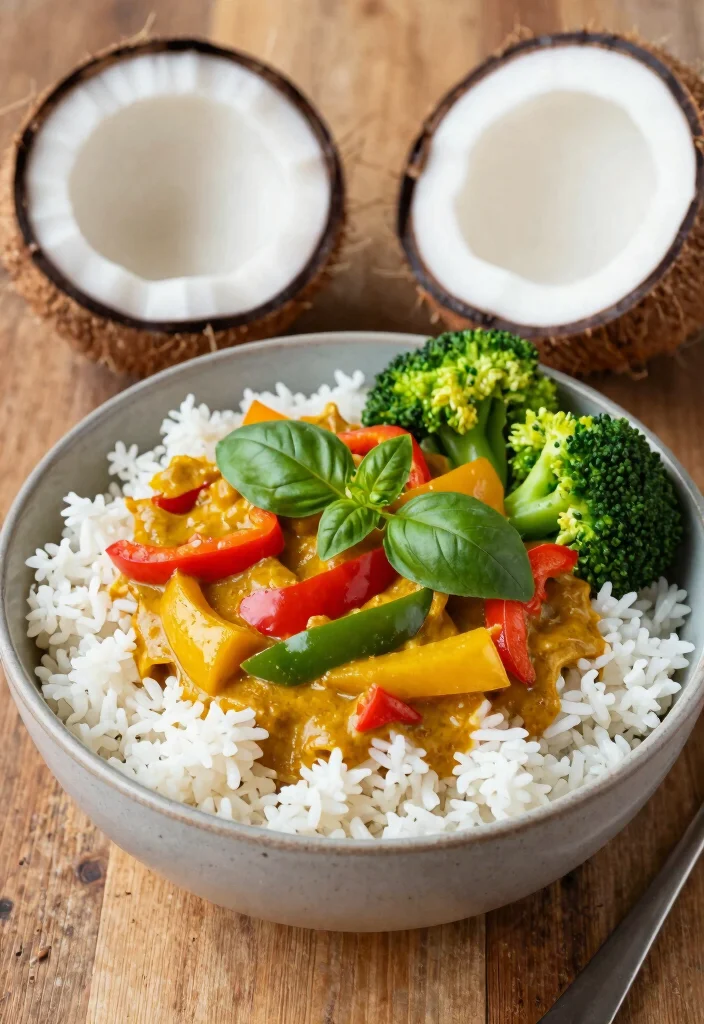12 Vegan Rice Recipes for Easy Budget-Friendly Meals - 3. Thai Coconut Curry Rice Bowl