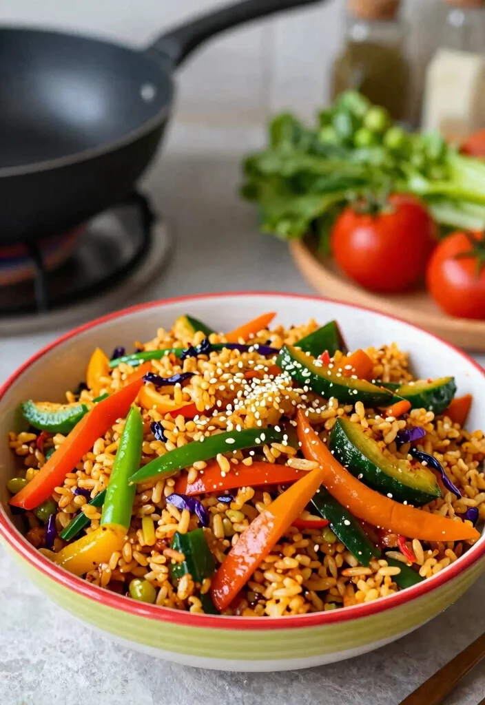 12 Vegan Rice Recipes for Easy Budget-Friendly Meals - 4. Spicy Asian Rice and Veggie Stir-fry