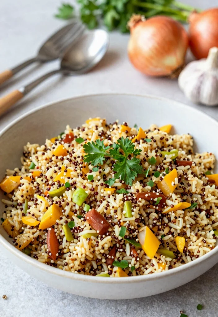 12 Vegan Rice Recipes for Easy Budget-Friendly Meals - 9. Quinoa and Rice Pilaf