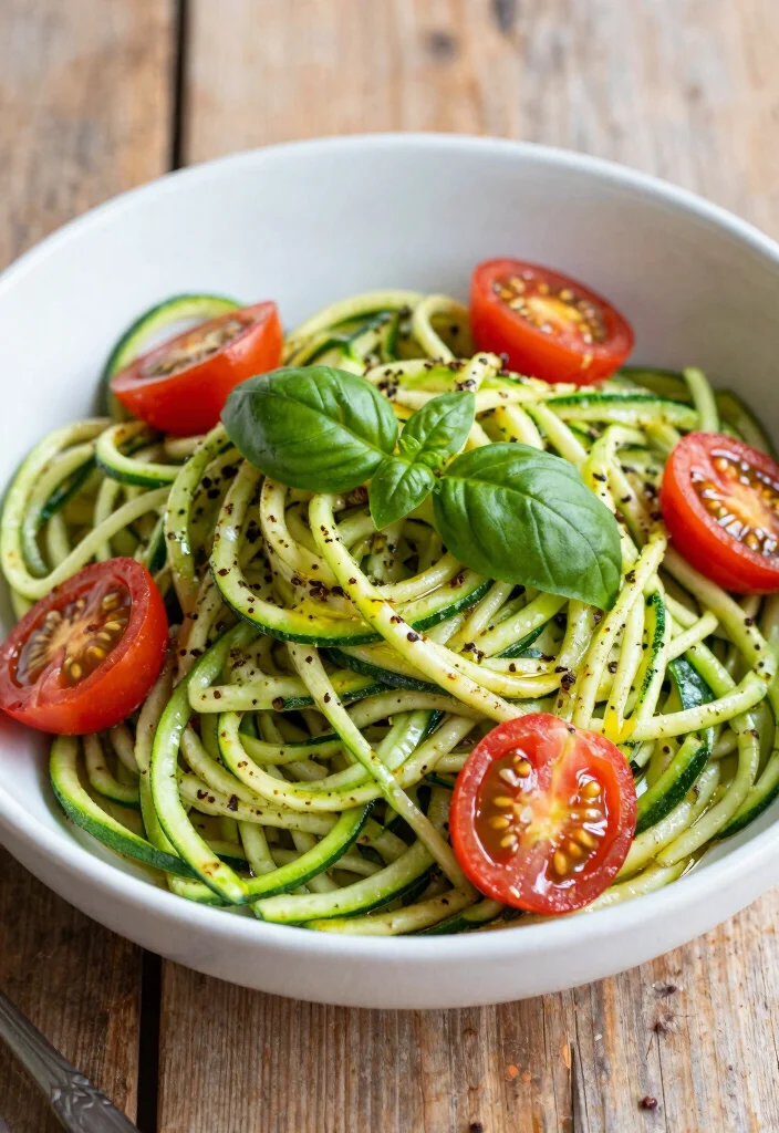 12 Weight Watchers Dinner Recipes for Light Easy Weeknight Meals - 10. Pesto Zucchini Noodles