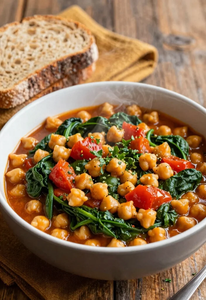 12 Weight Watchers Dinner Recipes for Light Easy Weeknight Meals - 4. Spicy Chickpea & Spinach Stew