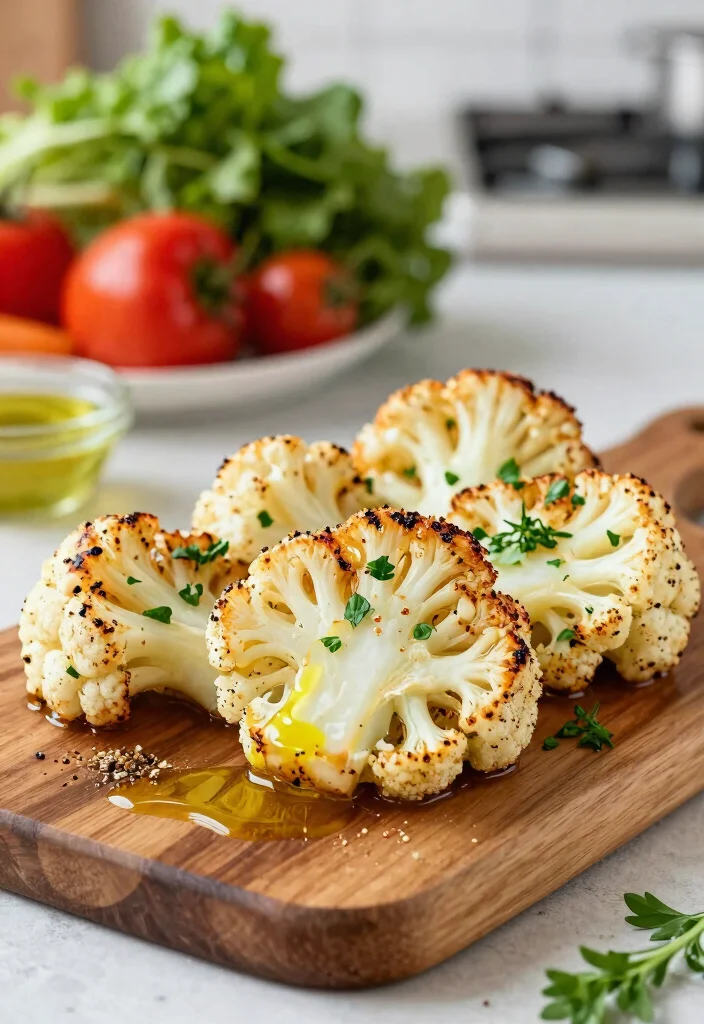 14 Healthy Air Fryer Recipes for Quick Light Weeknight Meals - 10. Air Fryer Cauliflower Steaks
