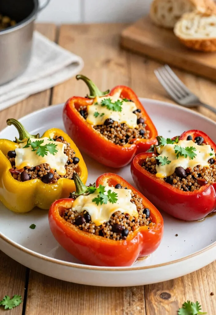 14 Healthy Air Fryer Recipes for Quick Light Weeknight Meals - 11. Air Fryer Stuffed Peppers