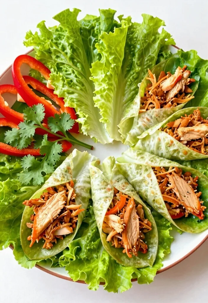 14 Most Popular Keto Recipes for Simple Everyday Low-Carb Meals - 12. Thai Chicken Lettuce Wraps