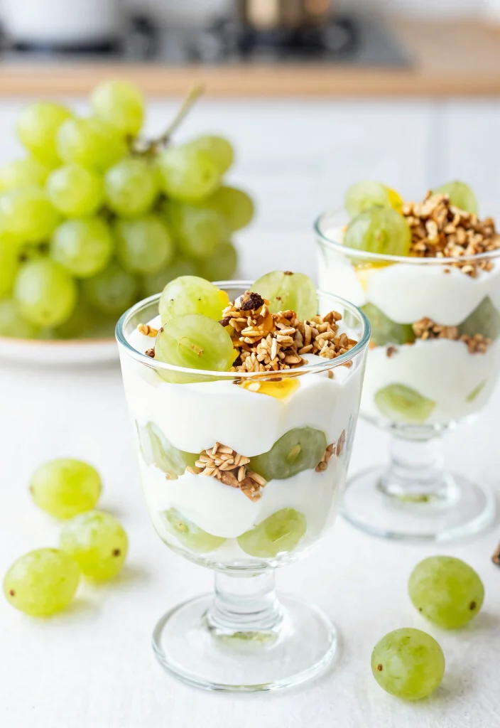 8 Grape Dessert Recipes for Fresh Simple Fruity Sweets - 1. Grape Yogurt Parfaits