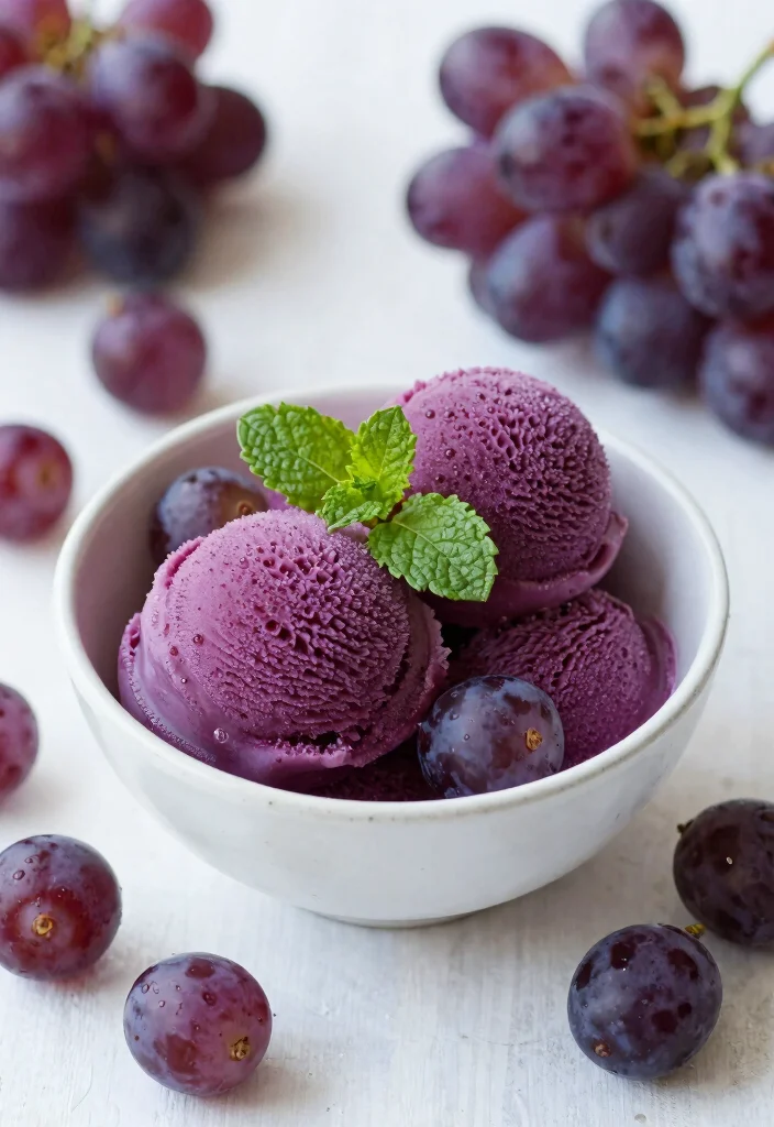 8 Grape Dessert Recipes for Fresh Simple Fruity Sweets - 2. Grape Sorbet
